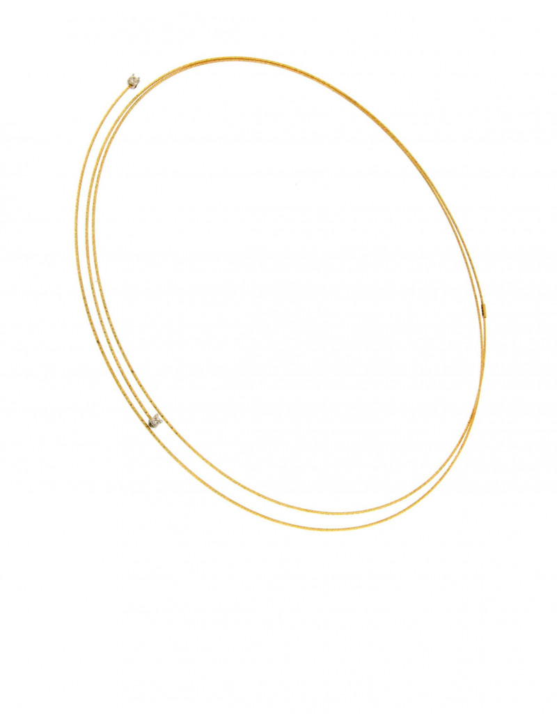 Silenzio: Collar de Oro 18k Diamantes o Zafiros. Collar Oro Flexible