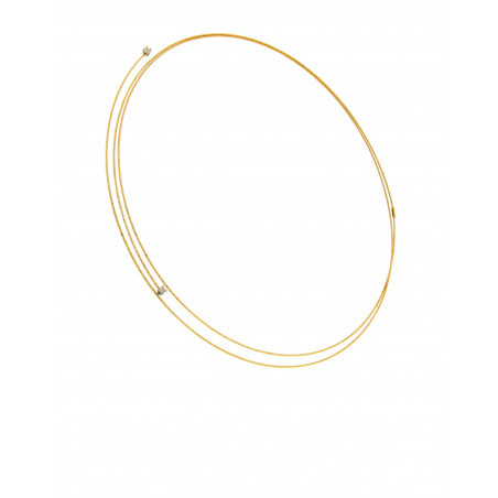 Silenzio: Collar de Oro 18k Diamantes o Zafiros. Collar Oro Flexible