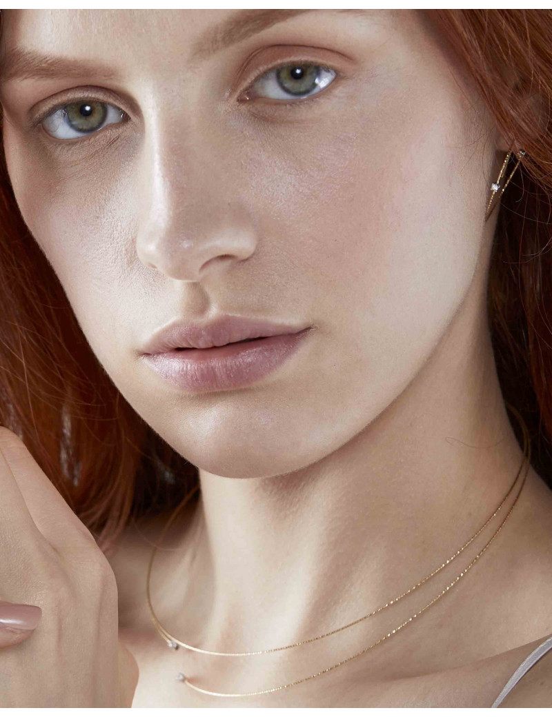 Silenzio: Collar de Oro 18k Diamantes o Zafiros. Collar Oro Flexible