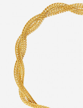 Pulsera Trenzada Oro Amarillo 18k. Pulsera de Oro Tejido