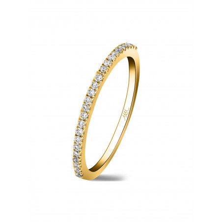 Penelope: Alianza de Diamantes de Oro Amarillo | Joyería Marga Mira