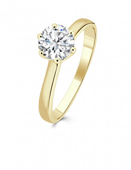 Stefany: Anillo Solitario de Diamante en 6 Garras · Joyería Marga Mira