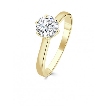 Stefany: Anillo Solitario de Diamante en 6 Garras · Joyería Marga Mira