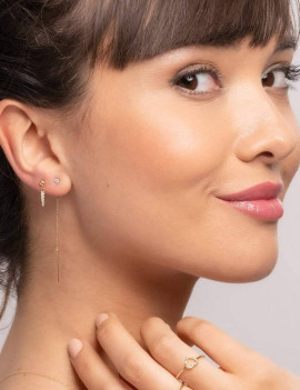 Piercing colgante de oro 18k con Diamantes. Piercing de Mujer