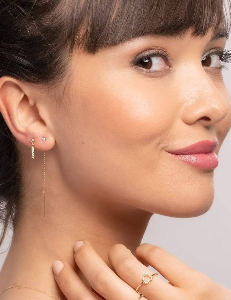 Piercing colgante de oro 18k con Diamantes. Piercing de Mujer