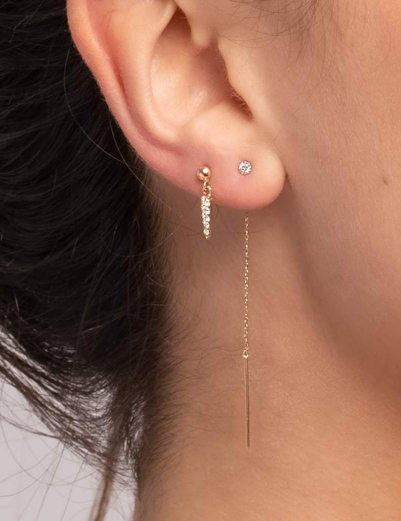 Piercing colgante de oro 18k con Diamantes. Piercing de Mujer