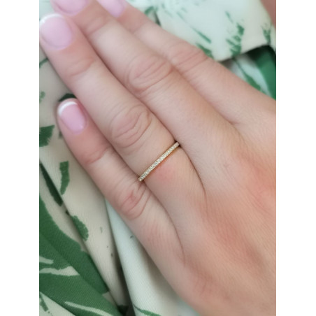 Penelope: Alianza de Diamantes de Oro Amarillo | Joyería Marga Mira