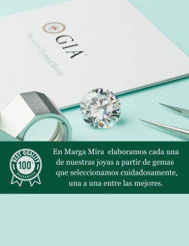 Elsa: Anillo de Compromiso de Diamantes  y Oro Blanco 18k · Marga Mira