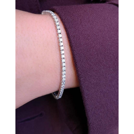 Pulsera Riviere Diamantes Personalizada 1CT Pulsera Diamantes a Medida