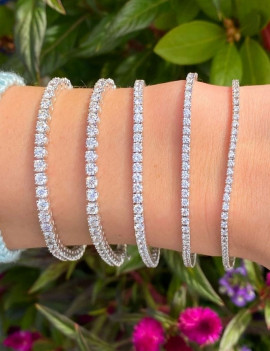 Pulsera Riviere Diamantes Personalizada 1CT Pulsera Diamantes a Medida