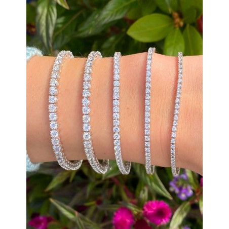 Pulsera Riviere Diamantes Personalizada 1CT Pulsera Diamantes a Medida