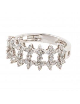Anillo Oro Blanco con brillantes