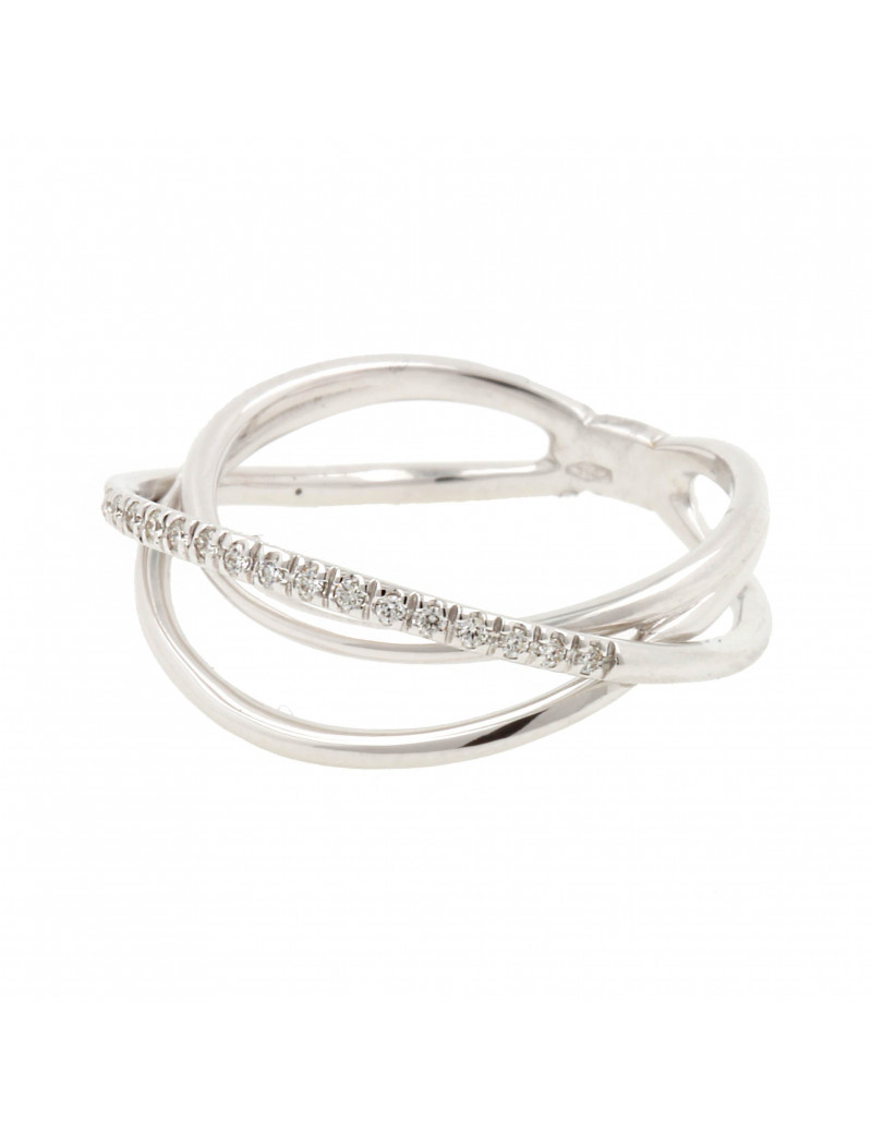Anillo Oro Blanco con brillantes