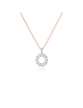 ▷ Collar Letra O Inicial de Diamantes Oro Blanco 18k · Marga Mira
