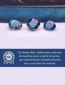 Pendientes Zafiro Diamantes