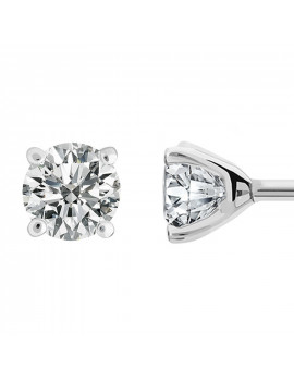 Yulia: Pendientes Dormilonas de Diamantes Oro Blanco 18k