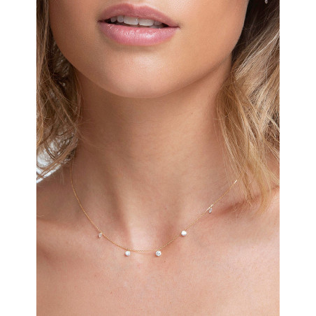 Gargantilla 5 Diamantes Colgantes al Aire 0,50 ct · Joyería Marga Mira