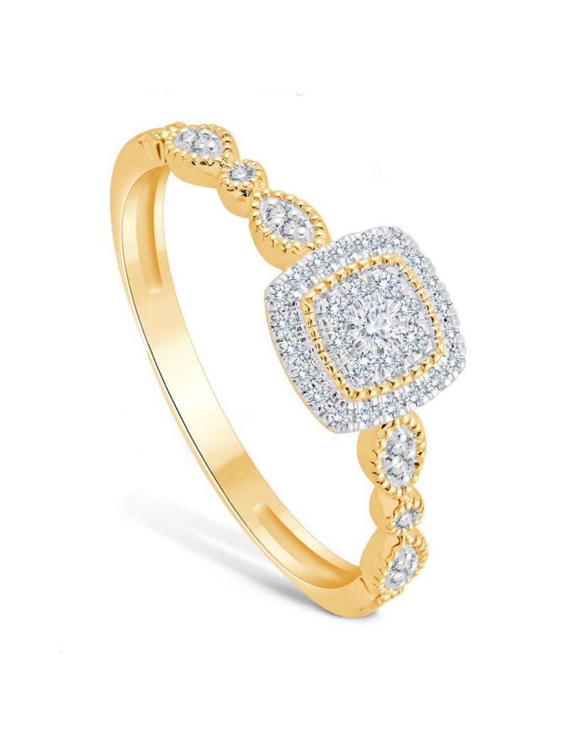 Anillo de Diamantes Estilo Vintage 0,18 ct · Joyería Marga Mira