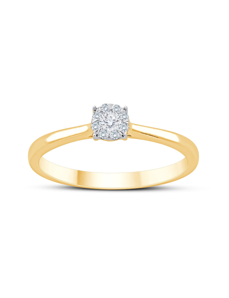 Anillo Solitario de Diamantes Clásico 0,11 ct  · joyería Marga Mira