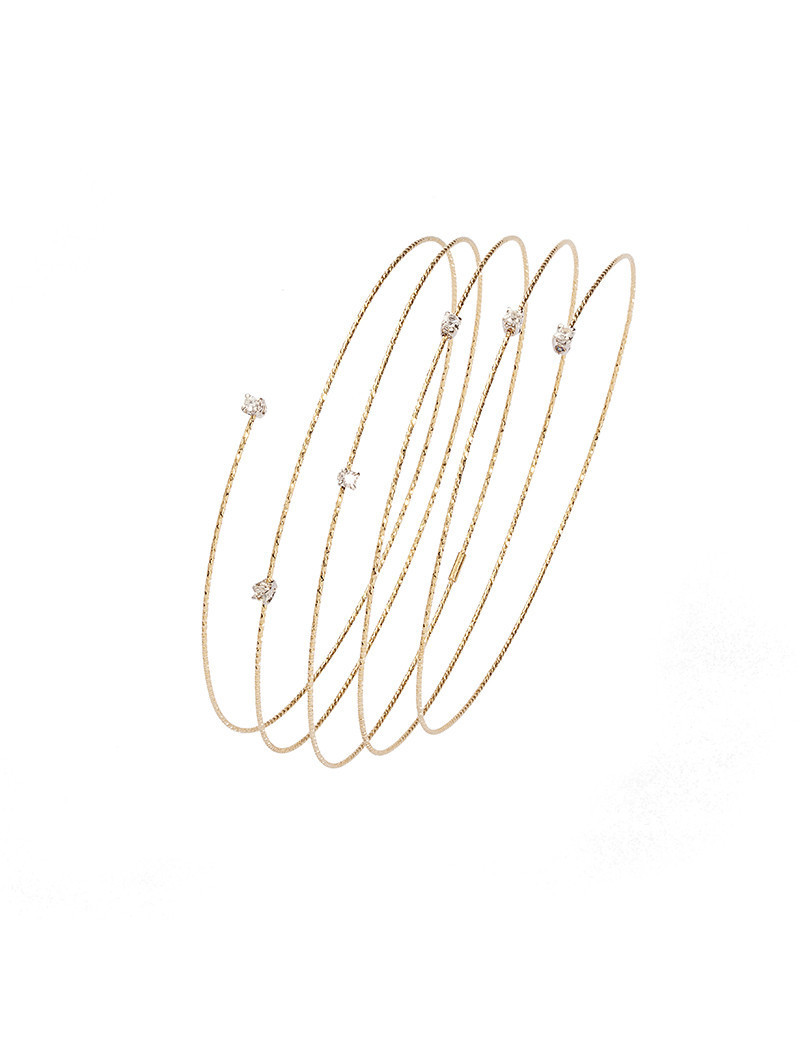 Stardust: Pulsera de Oro 18k Flexible en Espiral · Joyería Marga Mira
