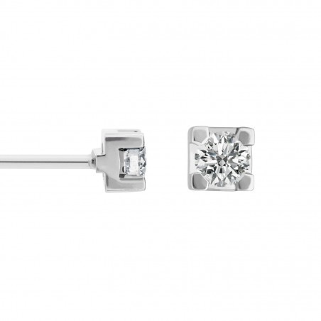 Bibiana: Pendientes Dormilonas de Diamantes Oro Blanco 18k