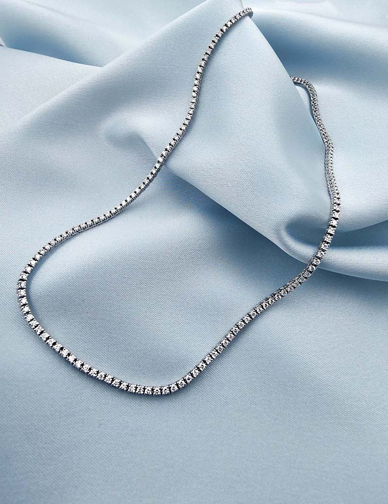 Anna: Collar Riviere de Diamantes Talla Brillante · Joyería Marga Mira