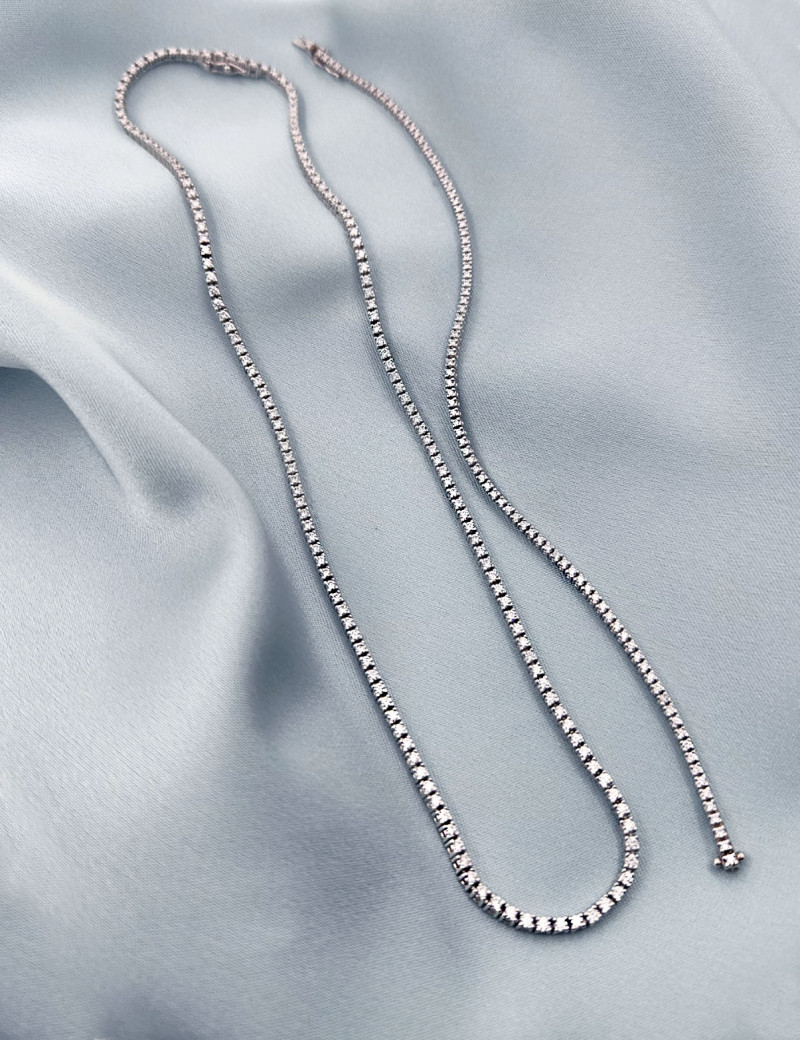 Anna: Collar Riviere de Diamantes Talla Brillante · Joyería Marga Mira