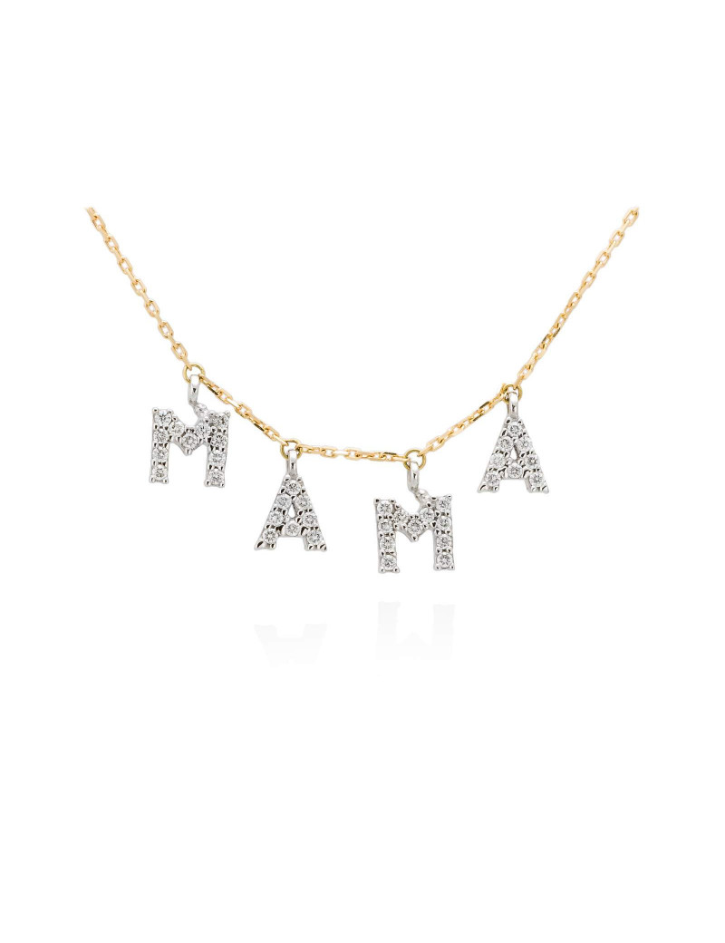 Collar MAMA de oro y diamantes · Joyería Marga Mira