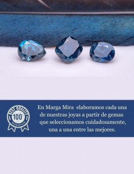 Victoria: Anillo de compromiso con zafiro y diamantes · Marga Mira
