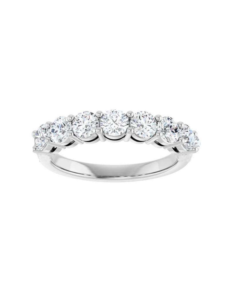 Darya: Anillo de 7 Diamantes en Oro Blanco 18 Kilates
