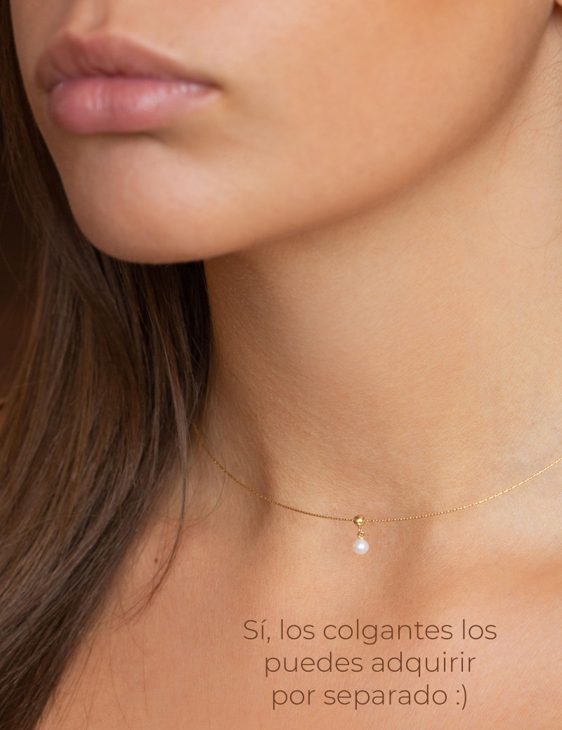 Collar Fino de Oro Amarillo 18k · Gargantilla Minimalista y Flexible