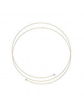 Silenzio: Collar de Oro 18k Diamantes o Zafiros. Collar Oro Flexible