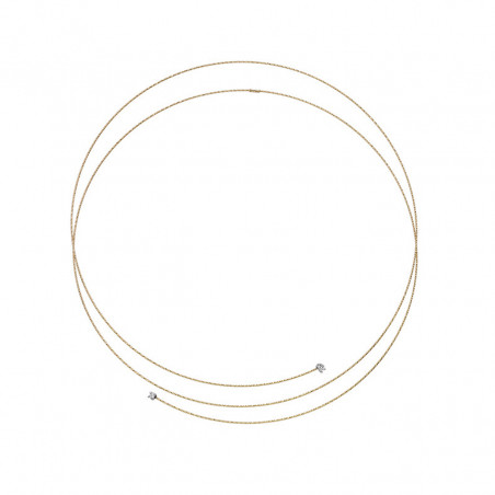 Silenzio: Collar de Oro 18k Diamantes o Zafiros. Collar Oro Flexible