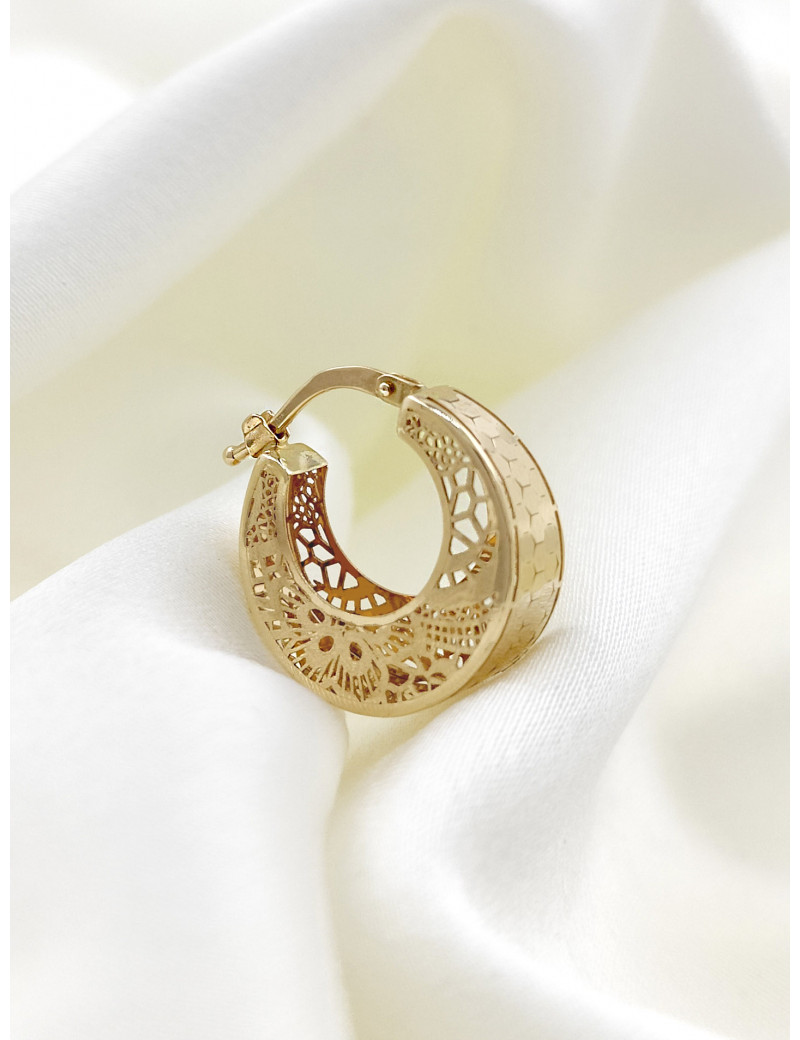 Pendientes Aros Filigrana Oro Amarillo 18k · Joyería Marga Mira