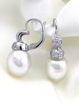Nicole: Pendientes de Diamantes y Perlas Australianas · Marga Mira