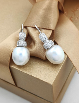 Nicole: Pendientes de Diamantes y Perlas Australianas · Marga Mira