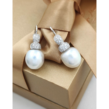 Nicole: Pendientes de Diamantes y Perlas Australianas · Marga Mira
