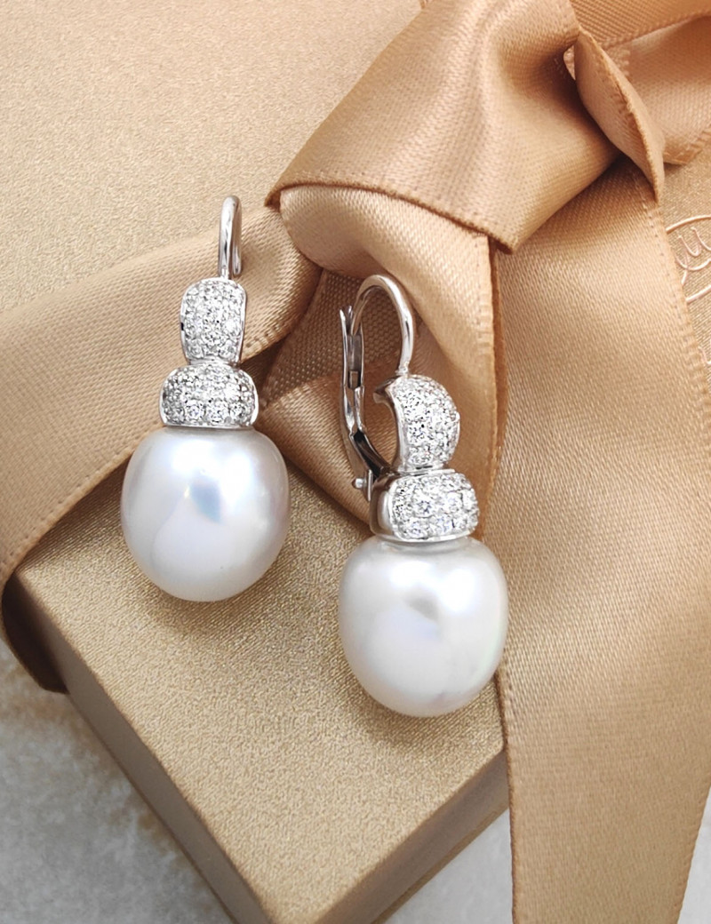 Nicole: Pendientes de Diamantes y Perlas Australianas · Marga Mira