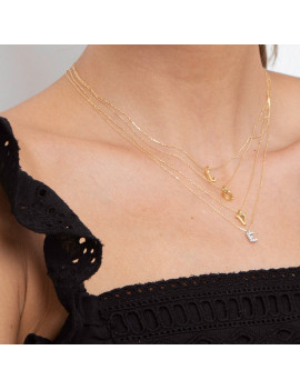 Collar "Letra A" de Diamantes en Oro 18k