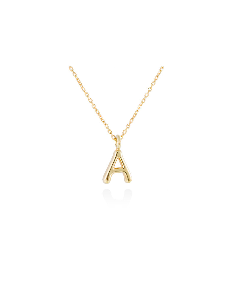 Collar letra inicial oro amarillo 18k · Letra Inicial Personalizada