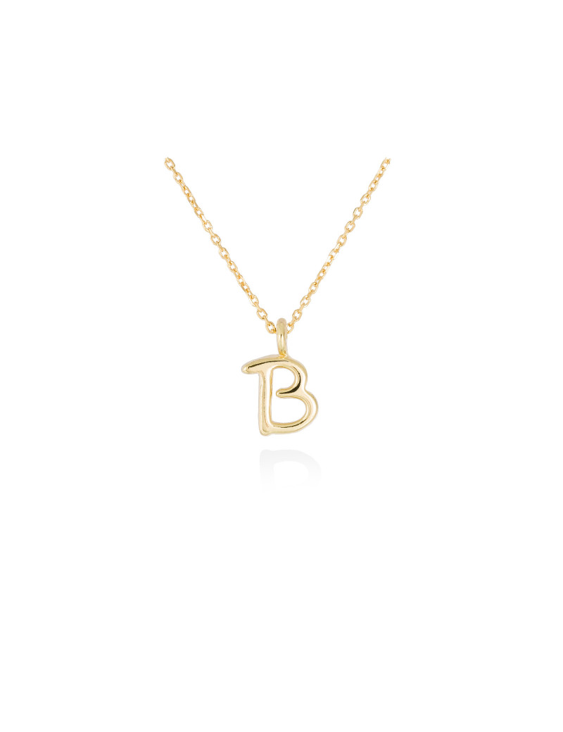Collar letra B inicial oro amarillo 18k · Letra Inicial Personalizada