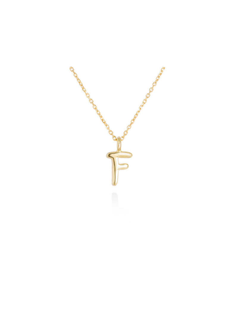 Collar letra F inicial oro amarillo 18k · Letra Inicial Personalizada