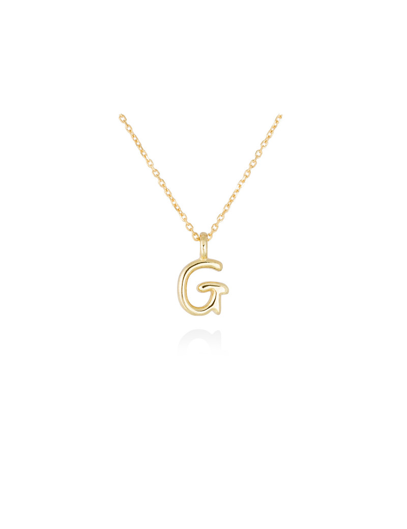 Collar letra G inicial oro amarillo 18k · Letra Inicial Personalizada