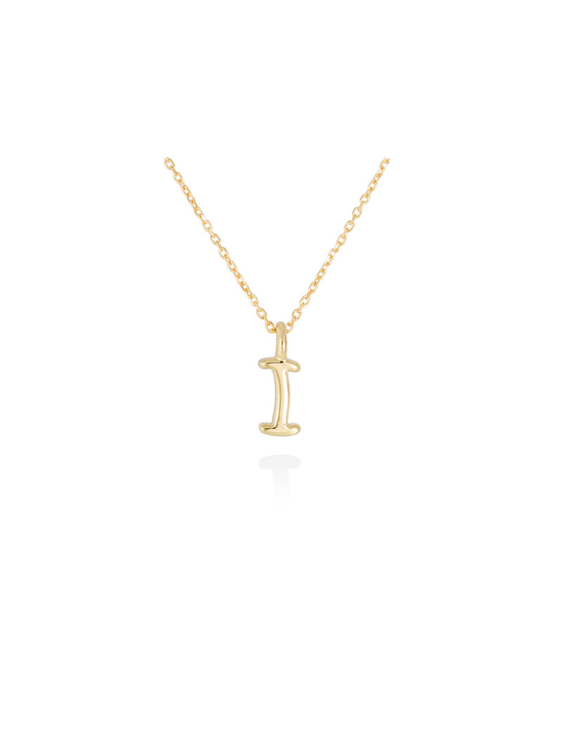 Collar letra I inicial oro amarillo 18k · Letra Inicial Personalizada