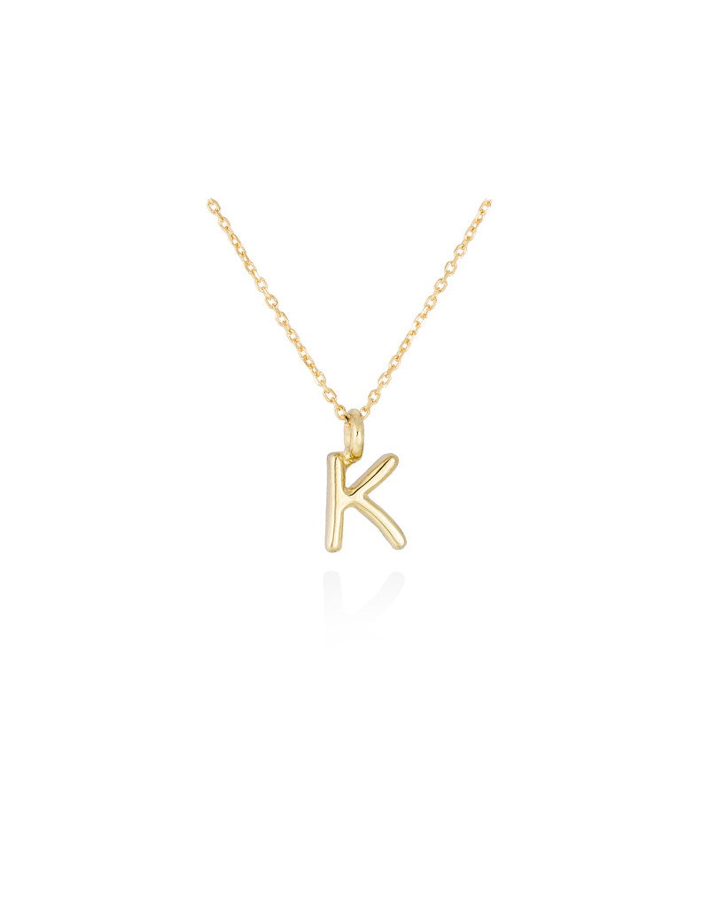 Collar letra K inicial oro amarillo 18k · Letra Inicial Personalizada