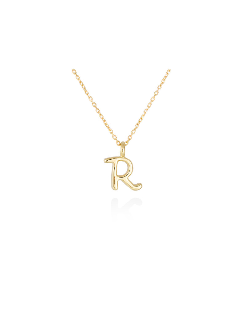 Collar letra R inicial oro amarillo 18k · Letra Inicial Personalizada
