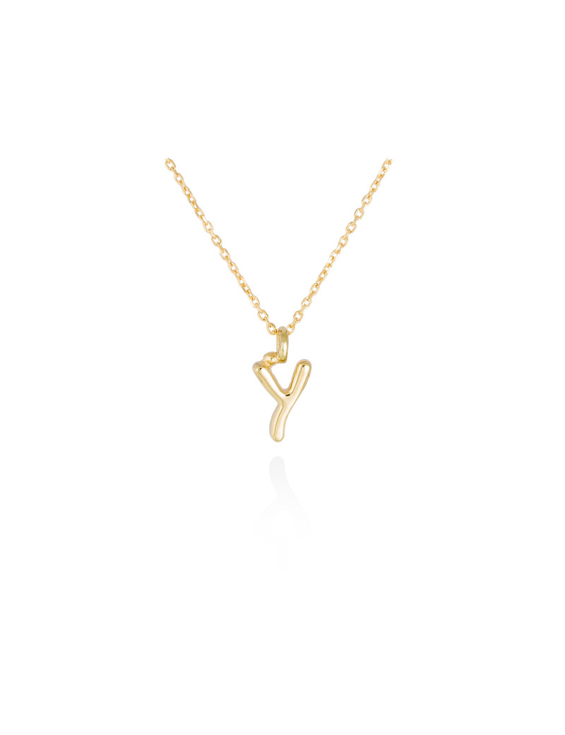 Collar letra Y inicial oro amarillo 18k · Letra Inicial Personalizada