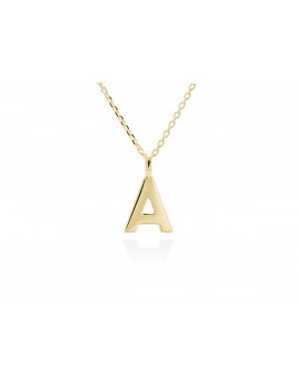 Collar letra inicial oro amarillo 18k · Gargantilla "Letra" de 10 mm
