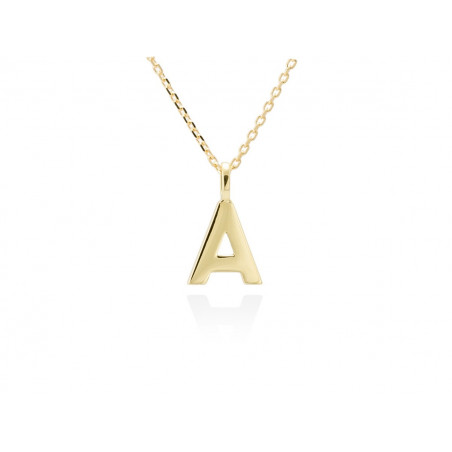 Collar letra inicial oro amarillo 18k · Gargantilla "Letra" de 10 mm