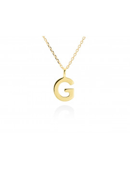 Collar letra G inicial oro amarillo 18k · Gargantilla "Letra G" 10 mm